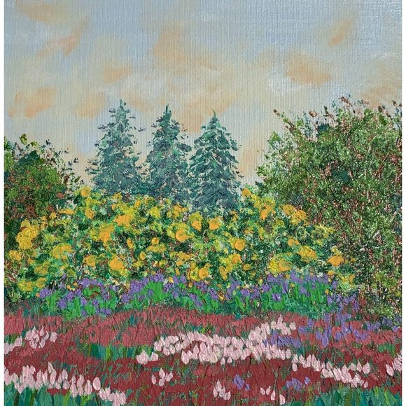 Nature's Bounty Acrylic Mixed Media Painting